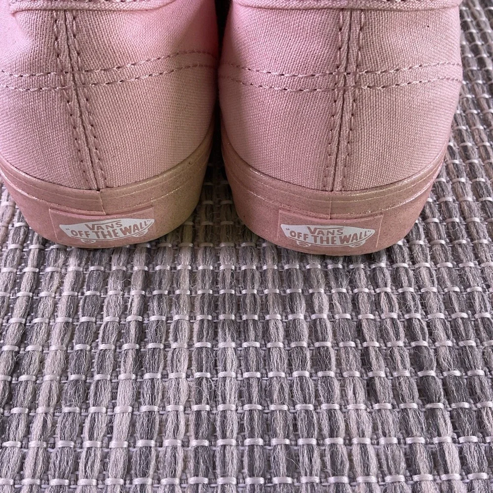 Vans Authentic Classic Sneakers Canvas Shoes Woman Size 8 Men 6.5 Pink On Pink - Picture 7 of 8